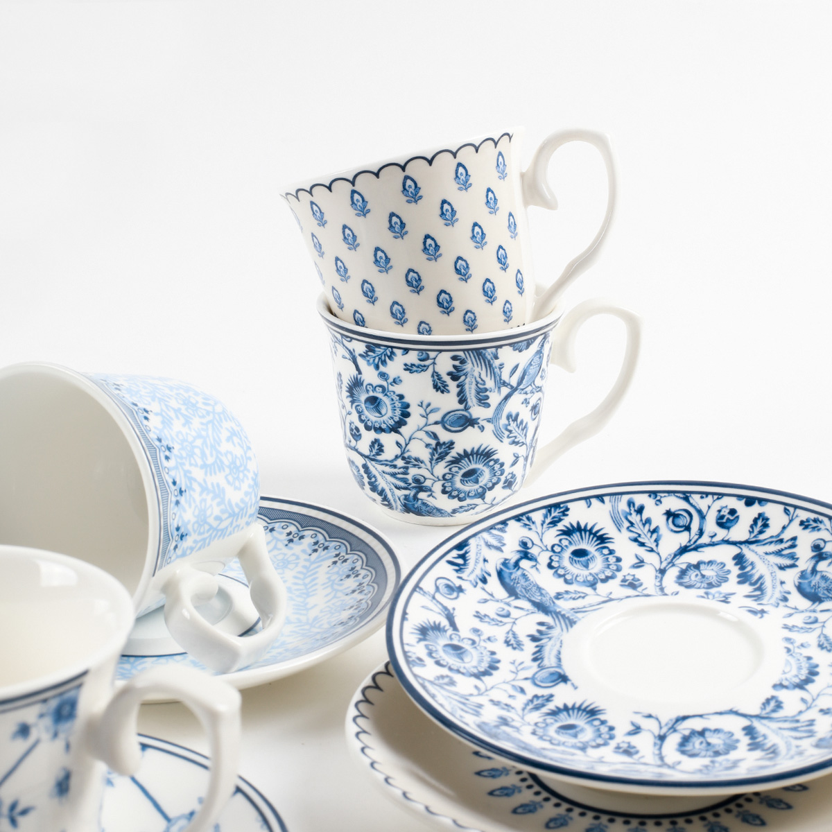 Super Blue Dream Coffee Cup Set With Blue Ornaments 100 ML 1x4 - Image 12