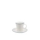 ლამბაქი და ფინჯანი თეთრი ფერის ლურჯი დეტალით 120 მლ Nostalgia Super