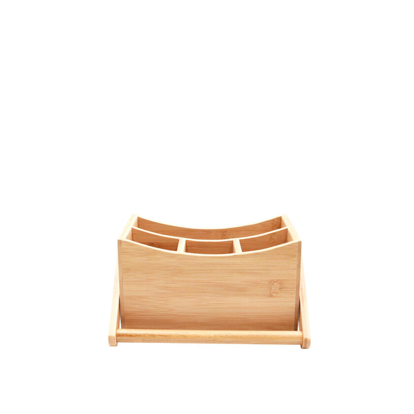 Super Bamboo Teabag Storage Box With 5 Sections