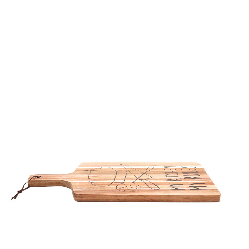 Super Acacia Wood Chopping Board Rectangular With Inscriptions 40×20 CM
