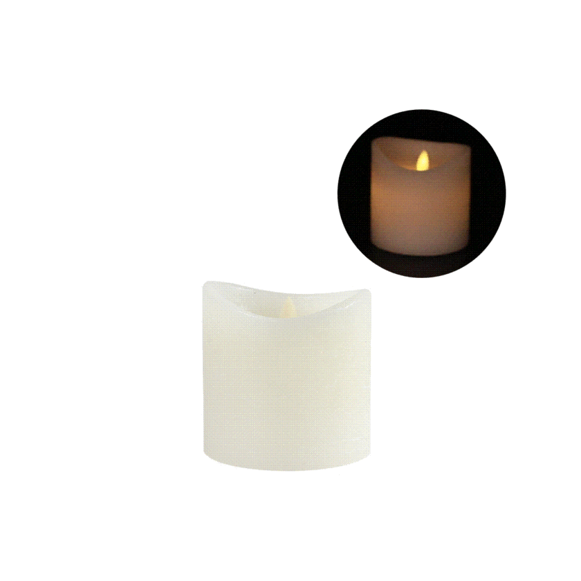 Koopman-Decorative Candle With Led Light 10x10 CM