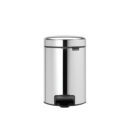 ნაგვის ურნა პლასტმასის შიდა კონტეინერით ვერცხლისფერი 5 ლ Newicon Brabantia