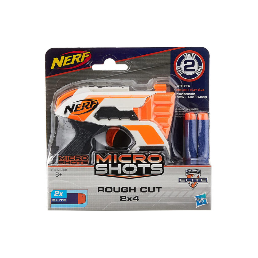 Hasbro-Nerf Microshots Rough Cut Blaster With 2 Darts