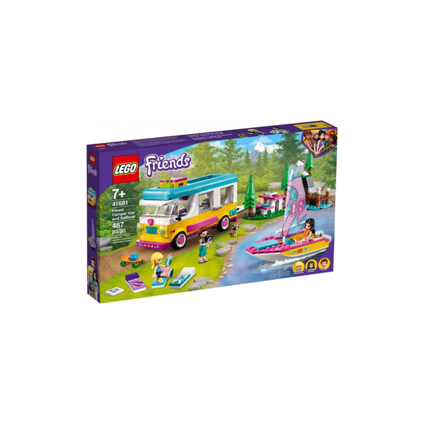 Lego-Friends Forest Camper Van and Sailboat 487 Pieces