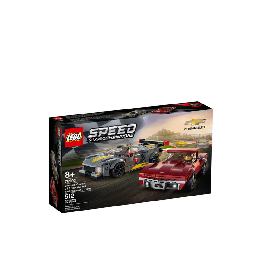 Lego-Speed Champions Chevrolet Corvette C8.R Race Car & 1968 Chevrolet Corvette 512 Pieces