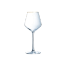 ღვინის ჭიქა ოქროსფერი კანტით 380 მლ Ultime Bord Eclat Cristal d'Arques 1x4