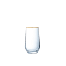 წვენის ჭიქა ოქროსფერი კანტით 400 მლ Ultime Bord Eclat Cristal d'Arques 1x4