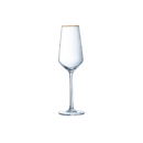 შამპანურის ჭიქა ოქროსფერი კანტით 210 მლ Ultime Bord Eclat Cristal d'Arques 1x4