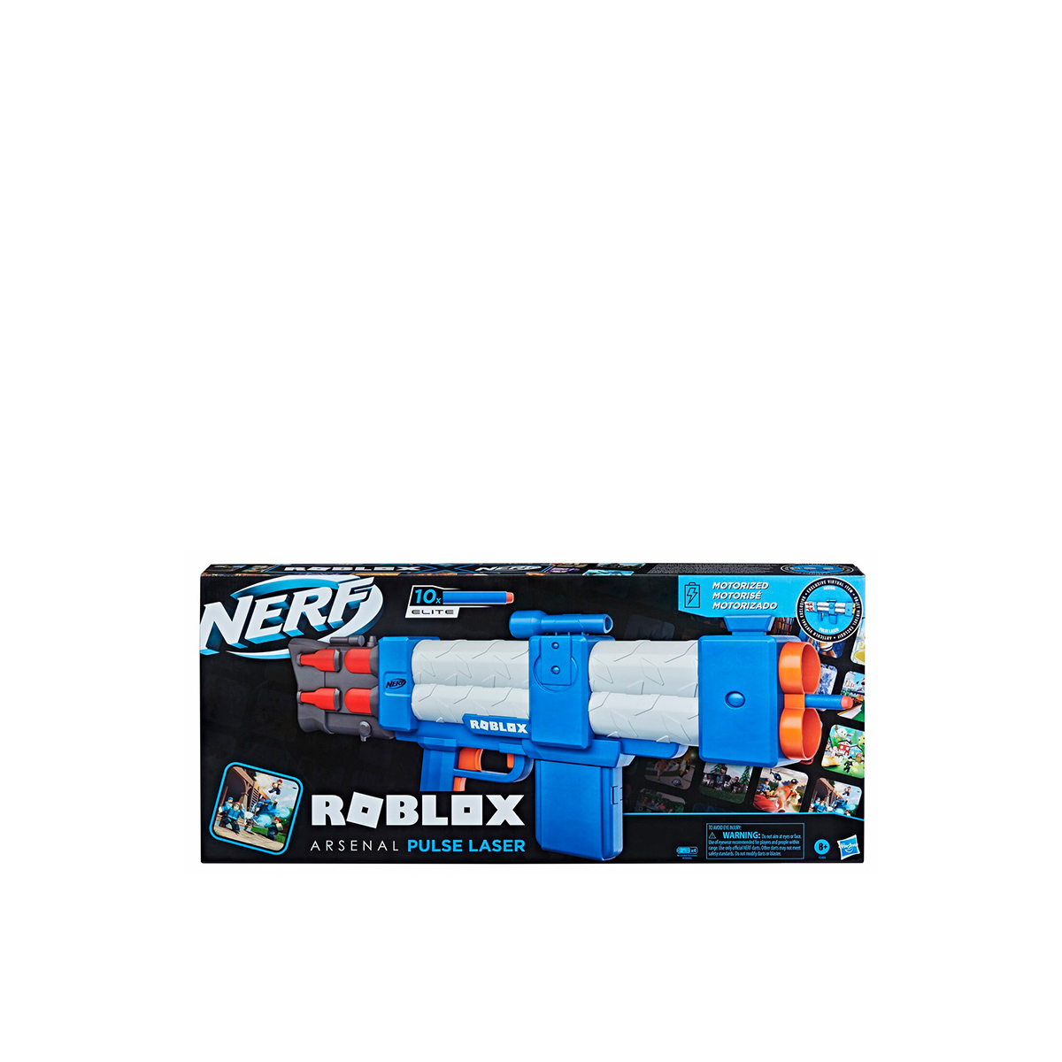 Nerf Roblox Arsenal: Pulse Laser Motorized Dart Blaster, 10 Nerf