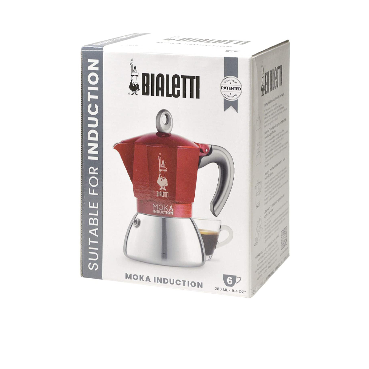 Cafetière à induction Bialetti Moka Induction Red 6 cups (6 tasses) -  Coffee Friend