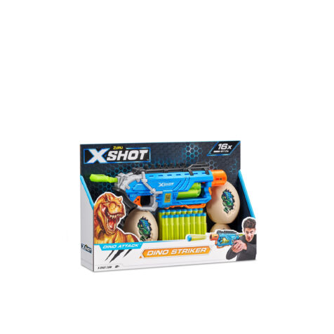თოფი 16 ტყვიით და დინოზავრის 4 კვერცხით Dino Attack X-Shot Zuru