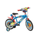 ველოსიპედი დამხმარე ბორბლებით და წყლის ბოთლით 5-7 წლის ბავშვებისთვის Superman Marvel Toimsa