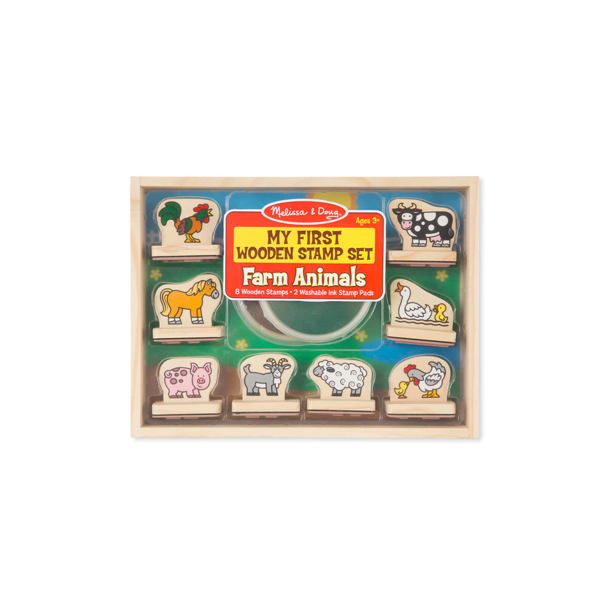 Melissa Doug-My First Wooden Stamp Set Farm Animals SuperStore