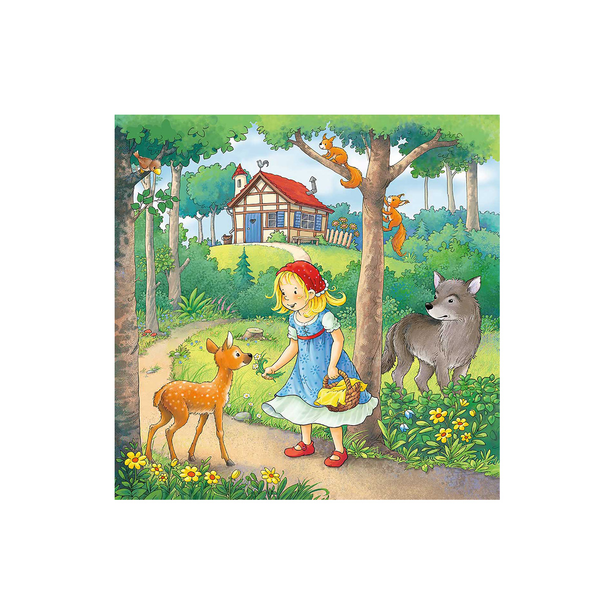 ფაზლი 3×49 Rapunzel, Red Riding Hood, Frog King Ravensburger - Image 2