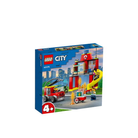 კუბიკები 153 ერთეული Fire Station and Fire Truck City Lego
