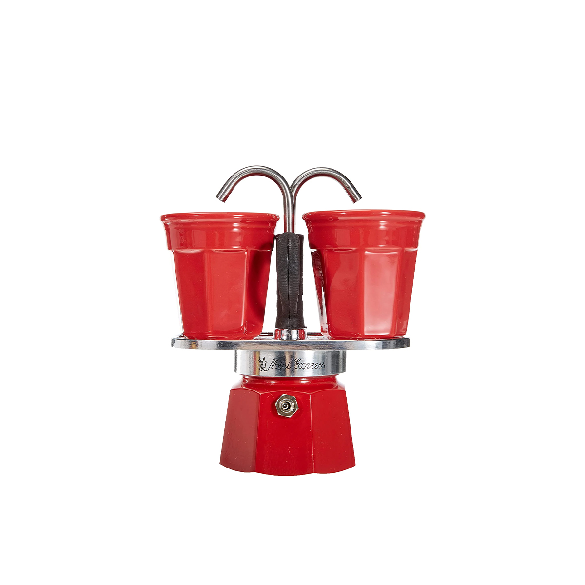 Bialetti Mini Express Espresso Maker With Cups 90 ML 1×2