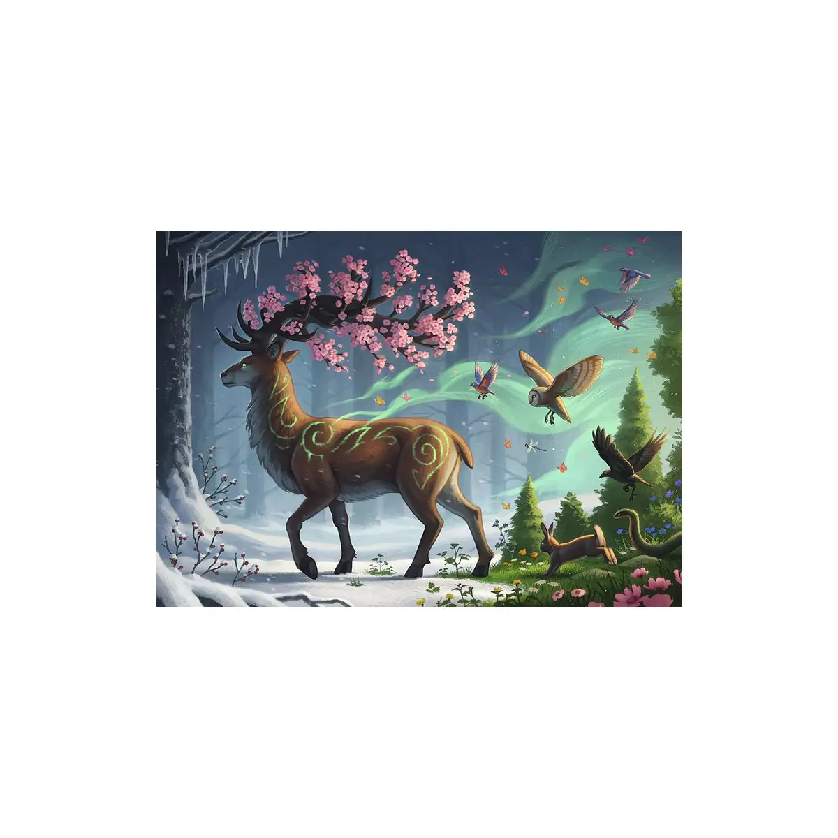ფაზლი 1 000 ნაწილით Spring Deer Ravensburger - Image 2