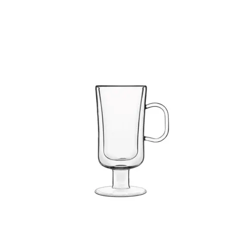 ჭიქა სახელურით ორმაგი მინის კედლებით, ირლანდიური ყავისთვის 250 მლ 1x2 Thermic Glass Luigi Bormioli