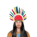 საკარნავალო ქუდი ინდიელის 14 ბუმბულით P’tit Clown