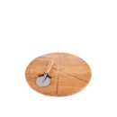 Kesper Cutting Board Bamboo For Pizza With knife 32 CM