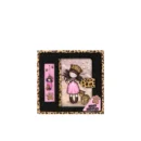 საწერი წიგნაკი მეტალის სანიშნით 16x8 სმ Purrrrrfect Love Gorjuss Santoro