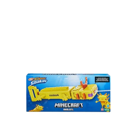 Hasbro-Nerf Super Soaker Minecraft Axolotl Water Gun