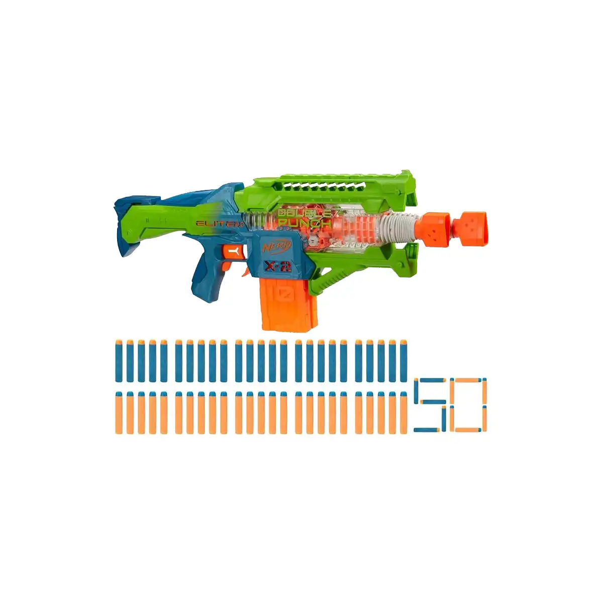 Hasbro-Nerf Elite 2.0 Double Punch With 50 Foam Darts - SuperStore
