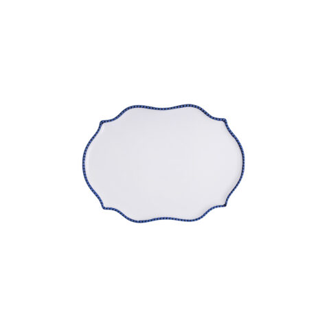 Super Blue Rim Platter 27x18 CM