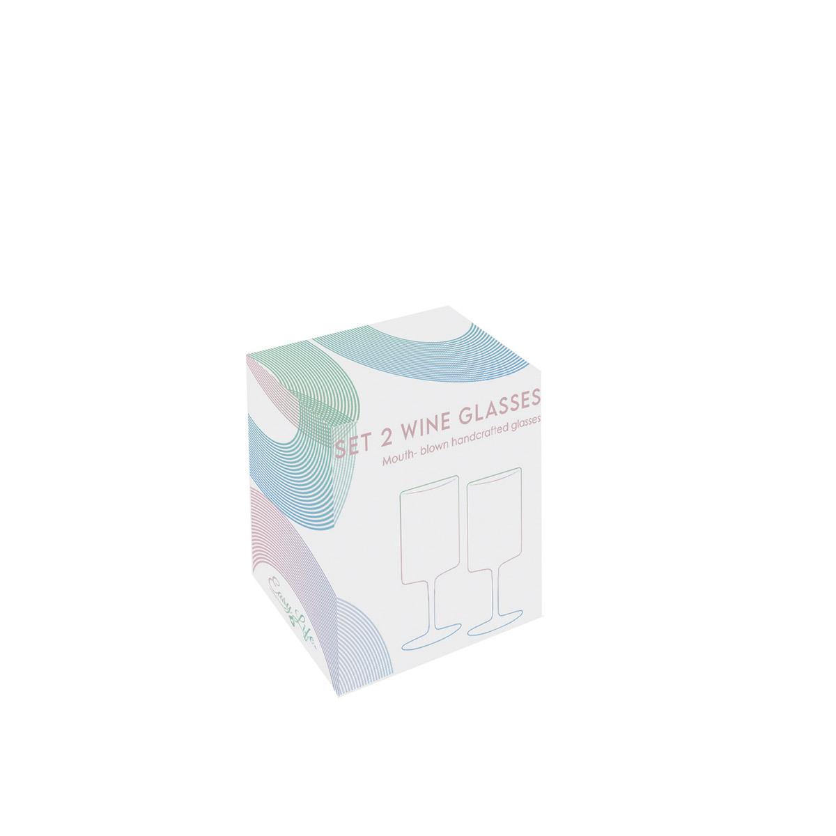 ჭიქა ღვინის 360 მლ 1x2 Rainbow Easy Life - Image 2