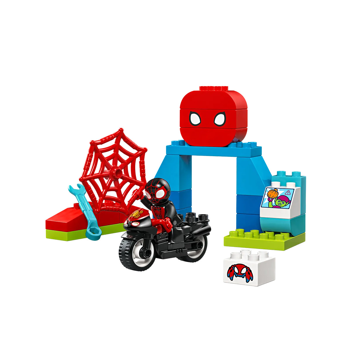 Lego duplo spiderman bike best sale