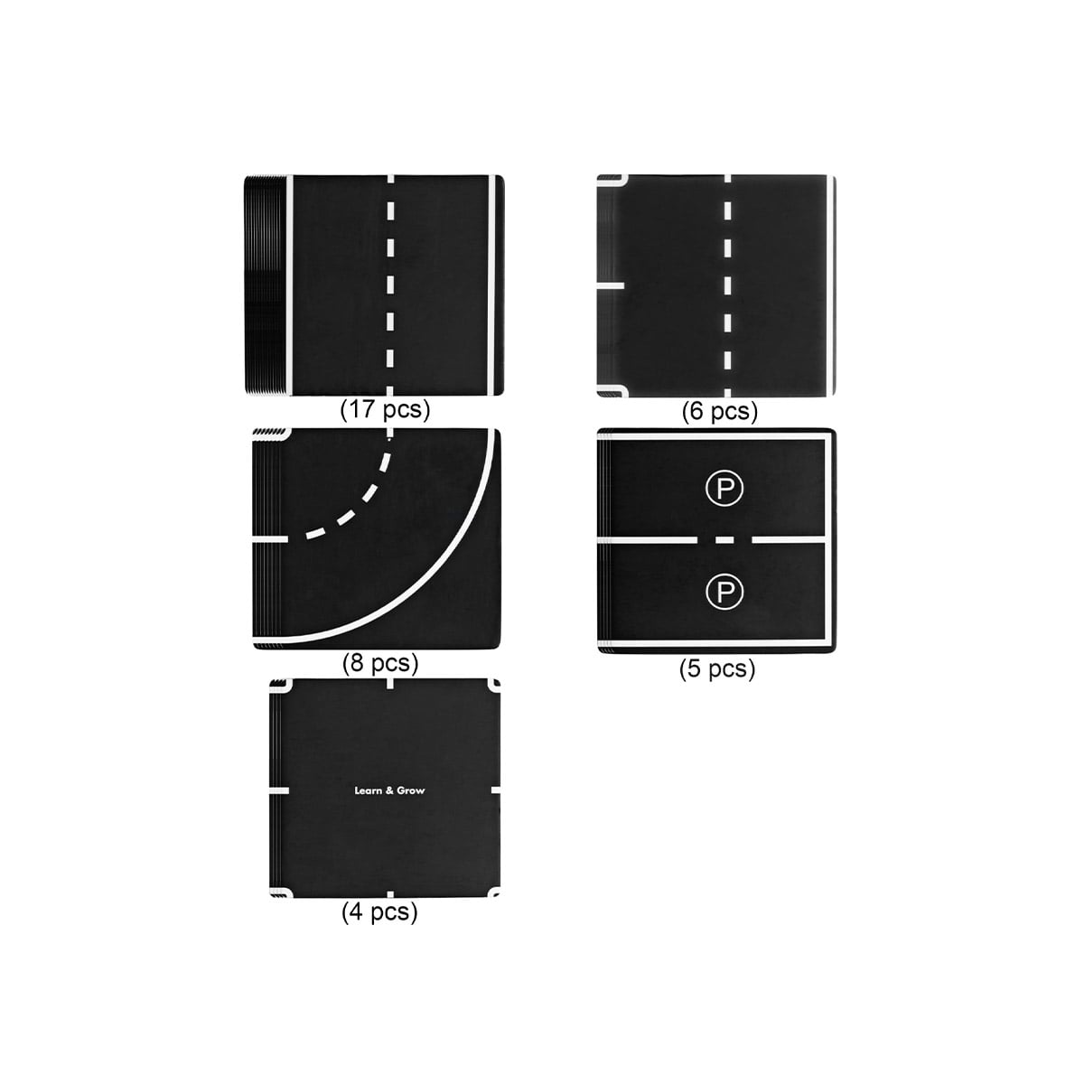 Learn & Grow Toys-Magnetic Tiles Road Pack 40 Pieces - Image 3