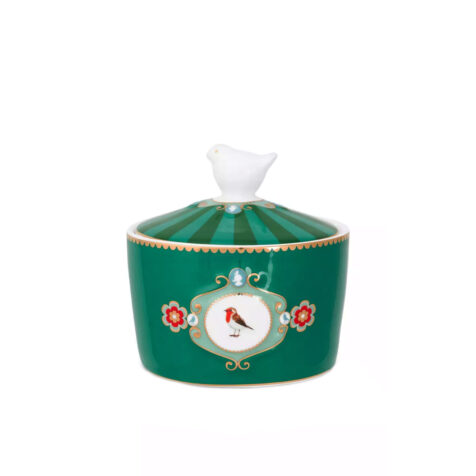 საშაქრე 0.3 ლ Medium Green Medallion Love Birds Pip Studio