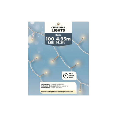 Kaemingk Christmas Light 100 Led Bulbs Warm Light