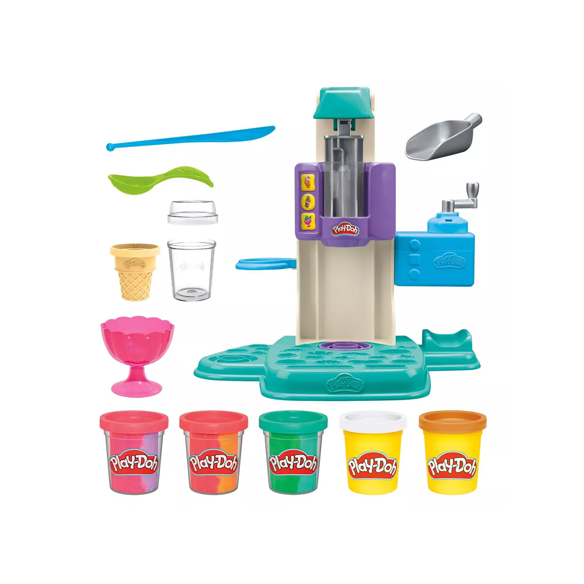Hasbro Play-Doh Rainbow Swirl Ice Cream Playset - Image 2