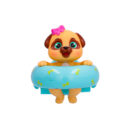 ლეკვის ფიგურა საცურაო რგოლით მოპსი Chip Floaties Bloopies IMC Toys