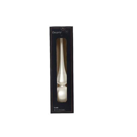 Kaemingk Christmas Tree Treetopper glass matt winter white 26CM