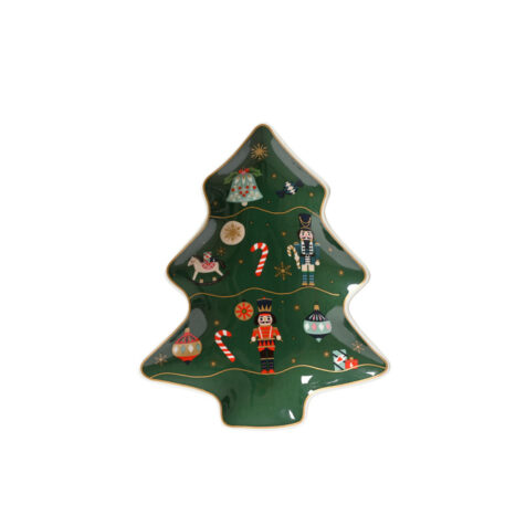 Kaemingk Christmas Plate Tree Porcelain 21.5 CM
