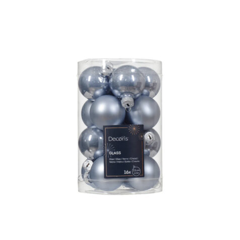 Kaemingk Christmas Tree Glass Bauble Set 1x16