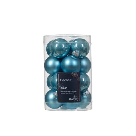 Kaemingk Christmas Tree Glass Bauble Set 1x16