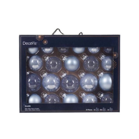 Kaemingk Christmas Tree Glass Bauble Set 1x21
