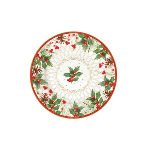 Easy Life Christmas Berries Christmas Plate Porcelain 19 CM