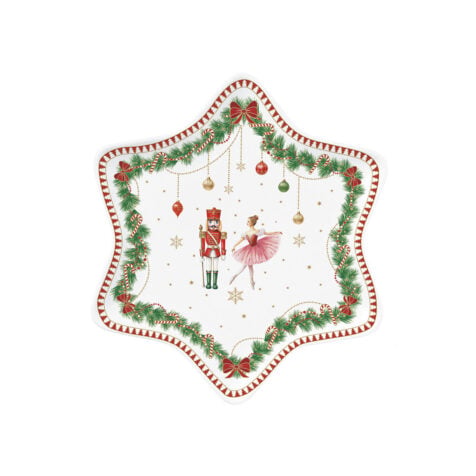 Easy Life Magie De Noel Christmas Serving Plate Porcelain 22.5 CM