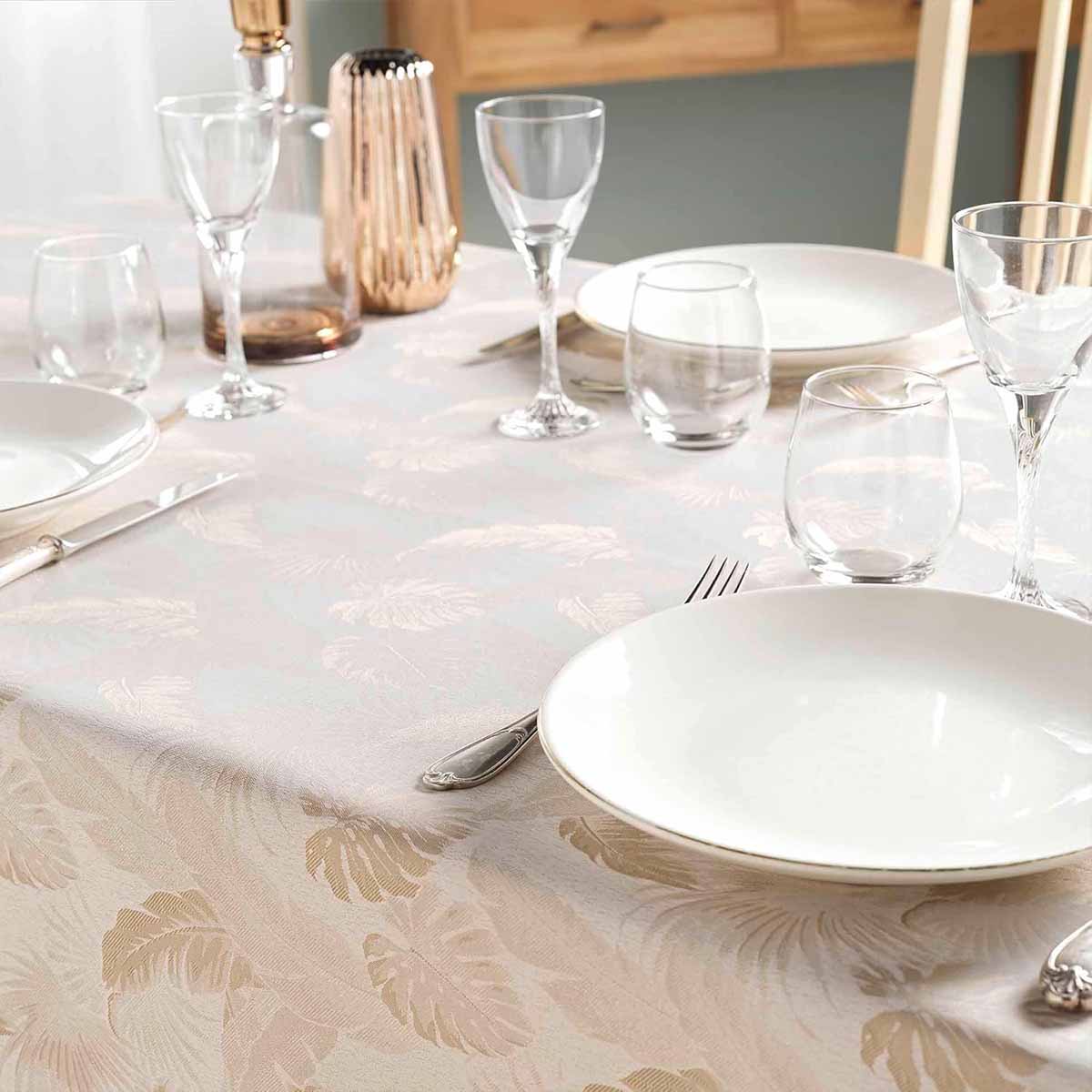 U10 Tablecloth With Leaves 140x250 CM - Image 3