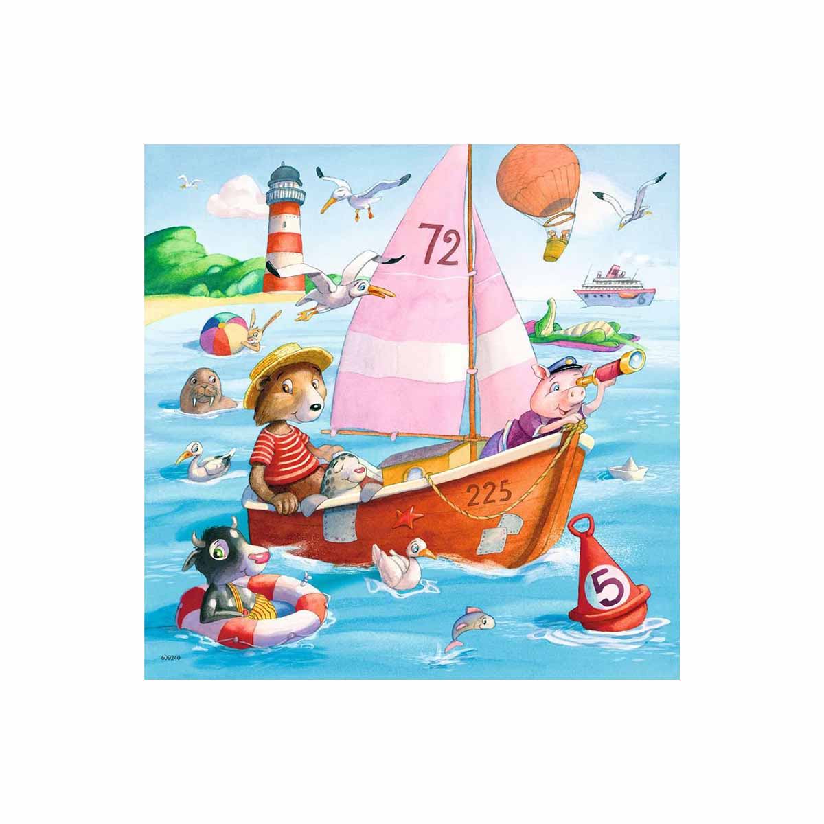 ფაზლი 3×49 ნაწილით Fun On The Water Ravensburger - Image 2