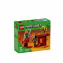 კუბიკები 99 ერთეული The Nether Lava Battle Minecraft Lego 21266