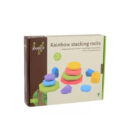 Johntoy-Jouéco Wooden Rainbow Stacking Rocks 1x13