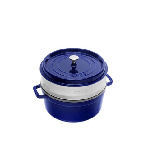 ქვაბი თუჯის უჟანგავი ფოლადის საწურით 5.2 ლ La cocotte Staub