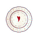 თეფში ფაიფურის წითელი გულით 26.5 სმ Passion Fruit Bitossi Home