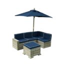 საბავშვო ბაღის დასაჯდომი ქოლგით Outdoor Sectional, Ottoman & Umbrella Set KidKraft