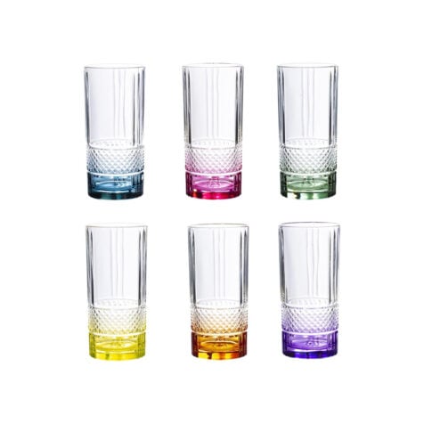 ჭიქა წყლის/წვენის 370 მლ 1×6 Brillante Color RCR